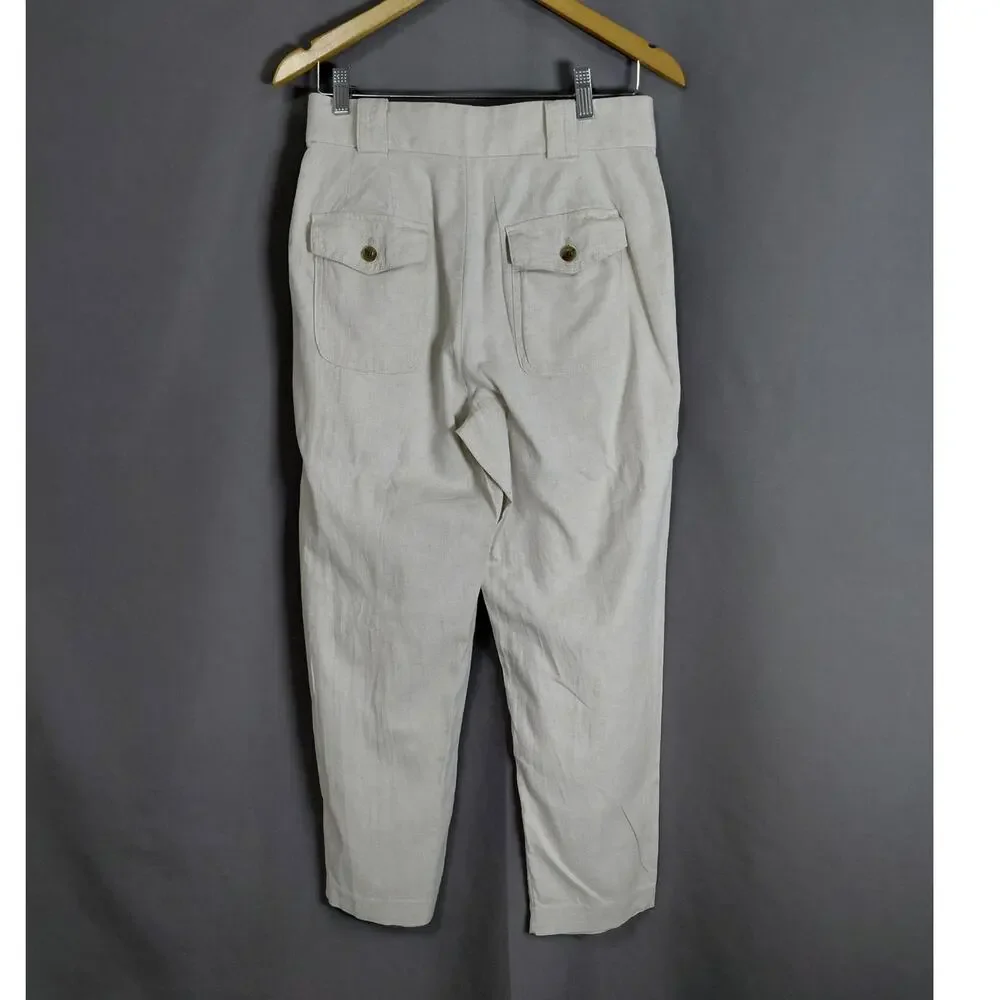BANANA REPUBLIC Linen Beige Lightweight Pants Women Size 2